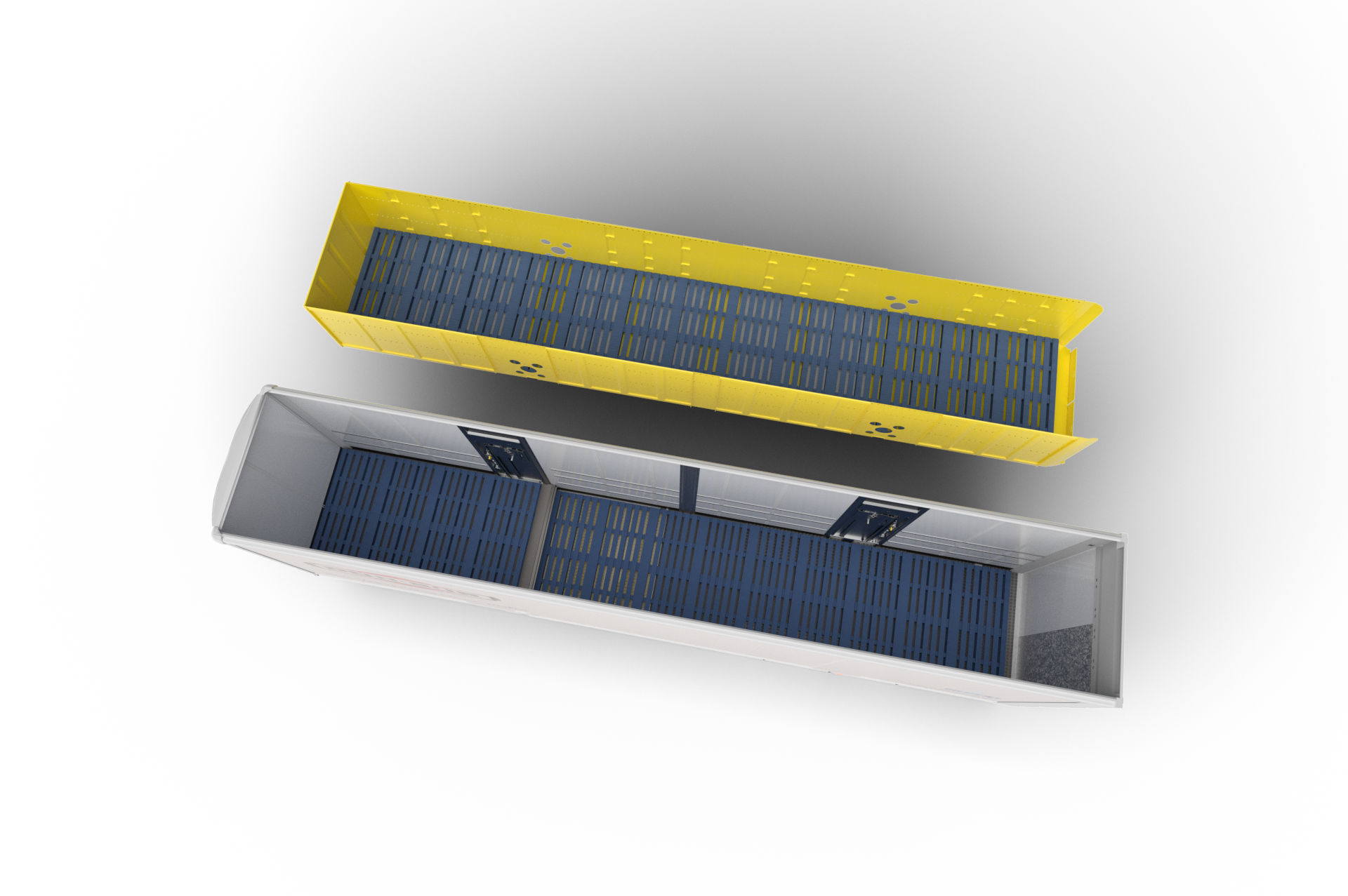 Lifting Deck Showing 52 UK Pallet Capacity