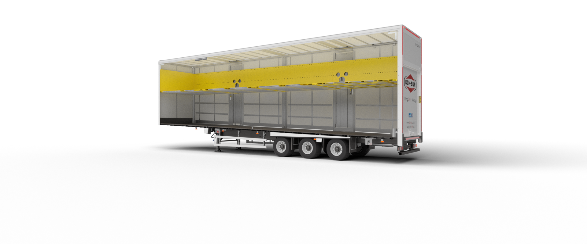 Box Van Wedge Lifting Deck Trailer (open)